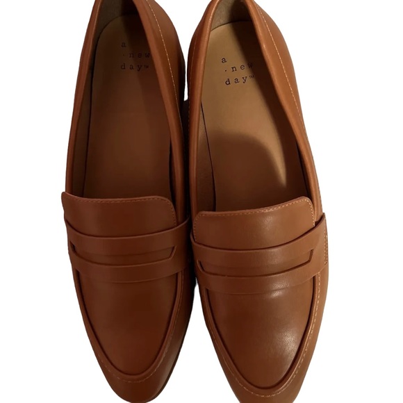 Women's Clover Slip On Loafers - A New Day Cognac Women’s 9.5 - Picture 4 of 6